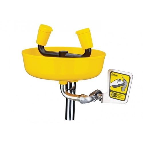 Supply Pipe Mount Eye/Facewash Yello-Bowl®, 3.2 gpm ABS Eyewash Heads 01030301