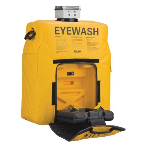 Gravity Fed Eyewash With Thermostatically Controlled Heating Element, Thermal Cover 01104070 open