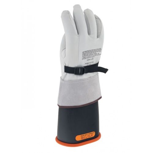 Arc Flash Gloves Top-grain Goatskin Leather Protector, Gauntlet Cuff, Reinforced Thumbcrotch (Pair), Size 8 CLGR0003